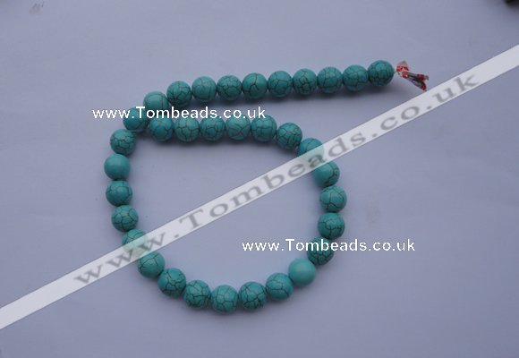 CTU01 15.5 inches 4mm round blue turquoise strand beads Wholesale