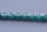 CTU02 15.5 inches 6mm round blue turquoise strand beads Wholesale