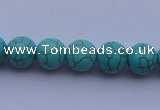 CTU06 15.5 inches 14mm round blue turquoise strand beads Wholesale