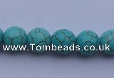 CTU08 15.5 inches 18mm round blue turquoise strand beads Wholesale