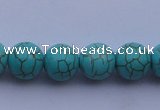 CTU09 15.5 inches 20mm round blue turquoise strand beads Wholesale