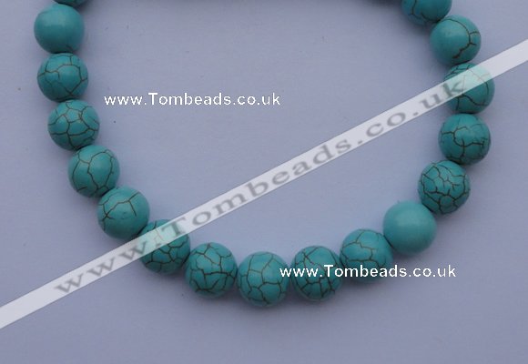 CTU09 15.5 inches 20mm round blue turquoise strand beads Wholesale