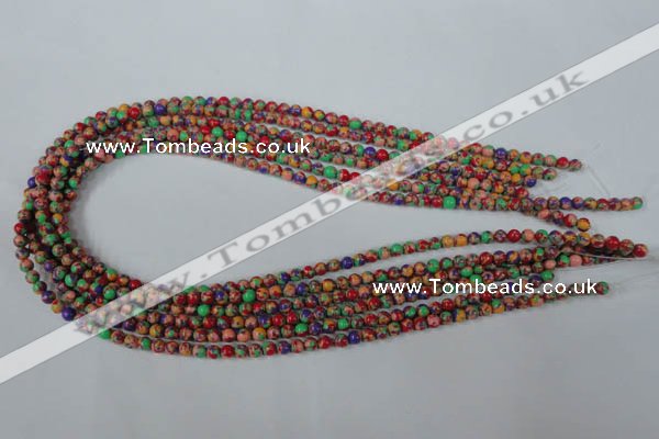 CTU1050 15.5 inches 4mm round synthetic turquoise beads wholesale