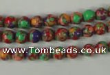 CTU1051 15.5 inches 6mm round synthetic turquoise beads wholesale