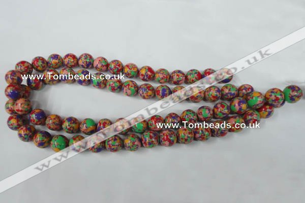 CTU1054 15.5 inches 12mm round synthetic turquoise beads wholesale