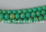 CTU1161 15.5 inches 6mm round synthetic turquoise beads wholesale