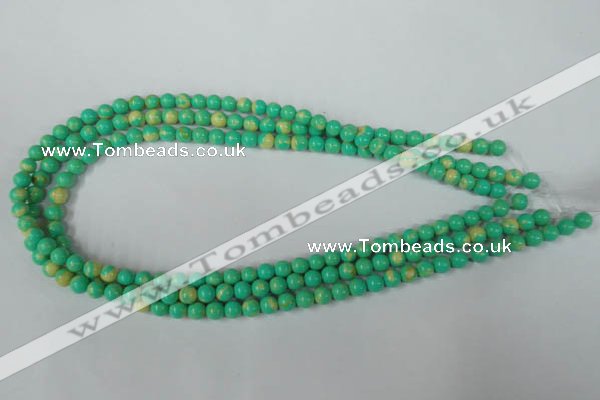 CTU1161 15.5 inches 6mm round synthetic turquoise beads wholesale