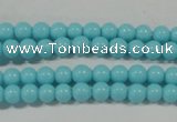 CTU1209 15.5 inches 3mm round synthetic turquoise beads