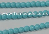 CTU1210 15.5 inches 4mm round synthetic turquoise beads