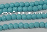 CTU1211 15.5 inches 6mm round synthetic turquoise beads