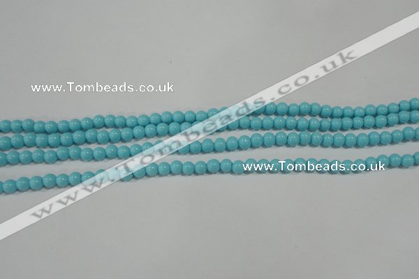 CTU1211 15.5 inches 6mm round synthetic turquoise beads