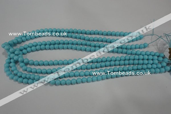 CTU1212 15.5 inches 8mm round synthetic turquoise beads