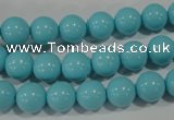 CTU1214 15.5 inches 12mm round synthetic turquoise beads