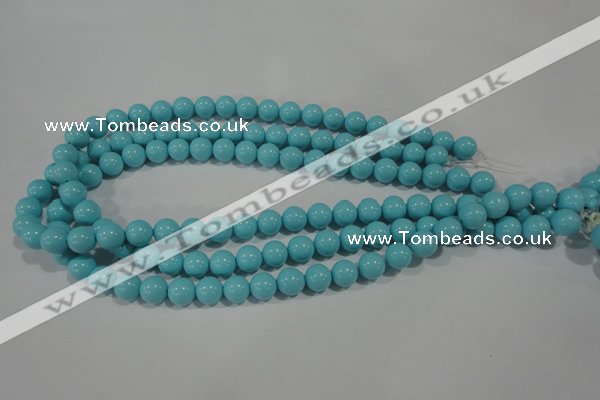 CTU1214 15.5 inches 12mm round synthetic turquoise beads