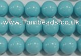 CTU1215 15.5 inches 14mm round synthetic turquoise beads