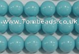 CTU1215 15.5 inches 14mm round synthetic turquoise beads