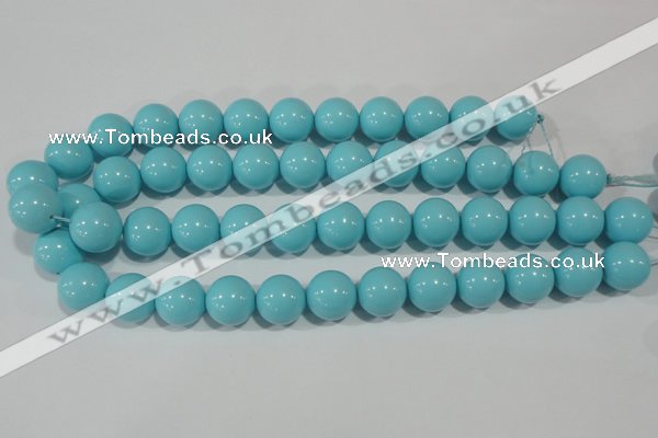 CTU1216 15.5 inches 16mm round synthetic turquoise beads