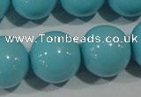 CTU1218 15.5 inches 20mm round synthetic turquoise beads