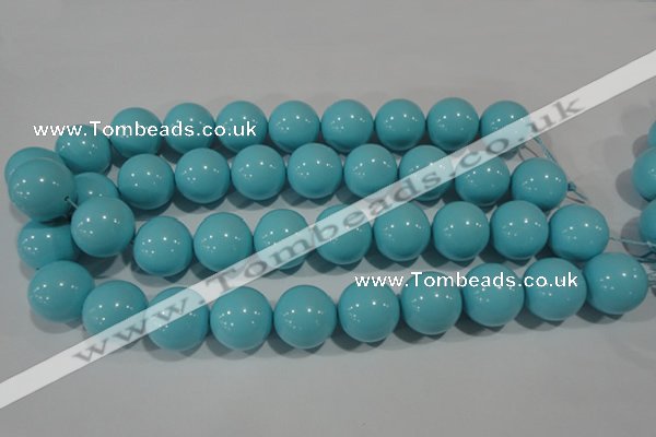 CTU1218 15.5 inches 20mm round synthetic turquoise beads