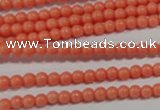 CTU1310 15.5 inches 3mm round synthetic turquoise beads