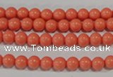 CTU1312 15.5 inches 6mm round synthetic turquoise beads