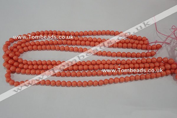 CTU1312 15.5 inches 6mm round synthetic turquoise beads