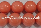 CTU1318 15.5 inches 18mm round synthetic turquoise beads