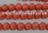 CTU1323 15.5 inches 8mm faceted round synthetic turquoise beads