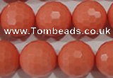 CTU1328 15.5 inches 18mm faceted round synthetic turquoise beads