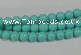 CTU1381 15.5 inches 5mm round synthetic turquoise beads