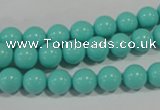 CTU1383 15.5 inches 8mm round synthetic turquoise beads