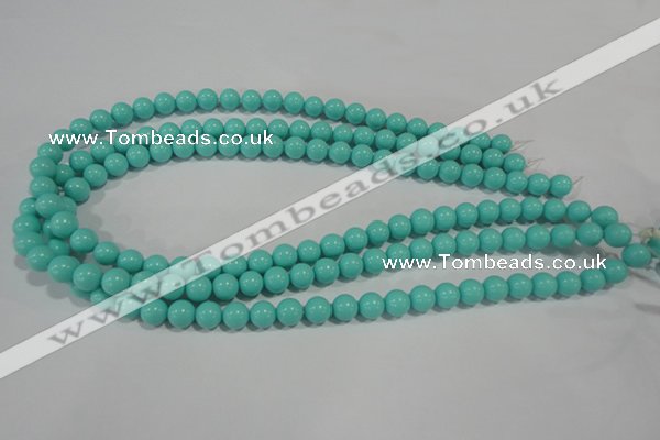 CTU1383 15.5 inches 8mm round synthetic turquoise beads