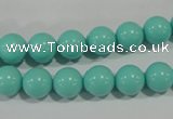 CTU1384 15.5 inches 10mm round synthetic turquoise beads