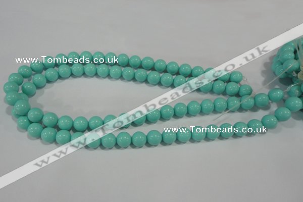 CTU1384 15.5 inches 10mm round synthetic turquoise beads