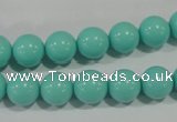 CTU1385 15.5 inches 12mm round synthetic turquoise beads