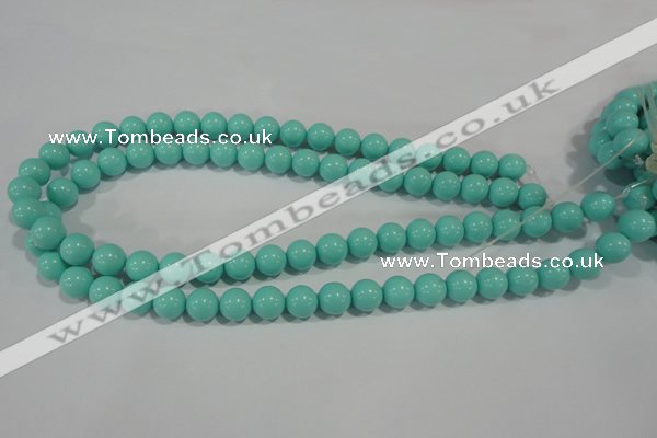 CTU1385 15.5 inches 12mm round synthetic turquoise beads