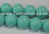 CTU1386 15.5 inches 14mm round synthetic turquoise beads