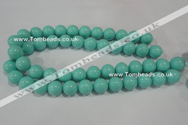 CTU1386 15.5 inches 14mm round synthetic turquoise beads