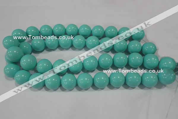 CTU1388 15.5 inches 18mm round synthetic turquoise beads