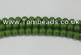 CTU1390 15.5 inches 4mm round synthetic turquoise beads