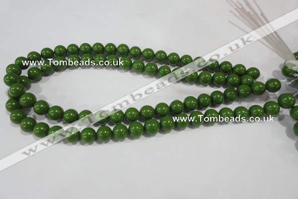 CTU1394 15.5 inches 10mm round synthetic turquoise beads
