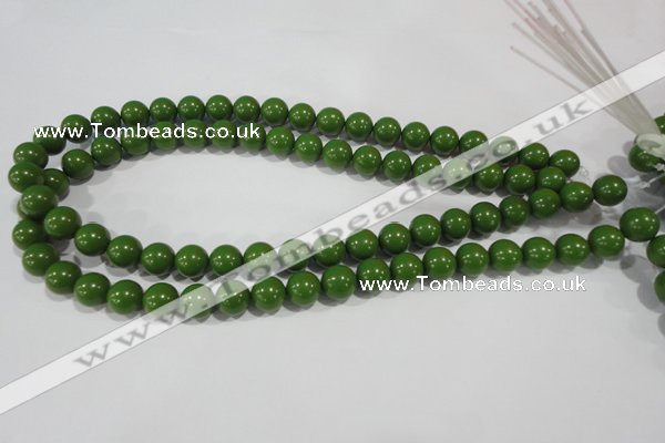 CTU1395 15.5 inches 12mm round synthetic turquoise beads