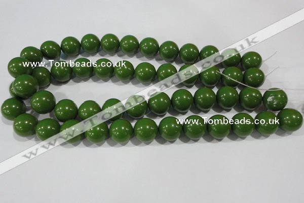 CTU1396 15.5 inches 14mm round synthetic turquoise beads