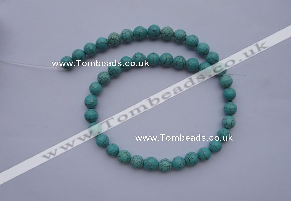 CTU14 15.5 inches 10mm faceted round blue turquoise beads Wholesale