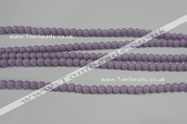 CTU1401 15.5 inches 4mm round synthetic turquoise beads