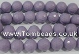 CTU1411 15.5 inches 6mm faceted round synthetic turquoise beads