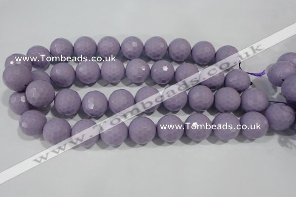 CTU1411 15.5 inches 6mm faceted round synthetic turquoise beads