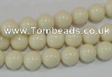 CTU1433 15.5 inches 8mm round synthetic turquoise beads