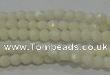 CTU1441 15.5 inches 3mm faceted round synthetic turquoise beads