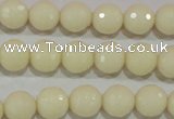 CTU1445 15.5 inches 12mm faceted round synthetic turquoise beads